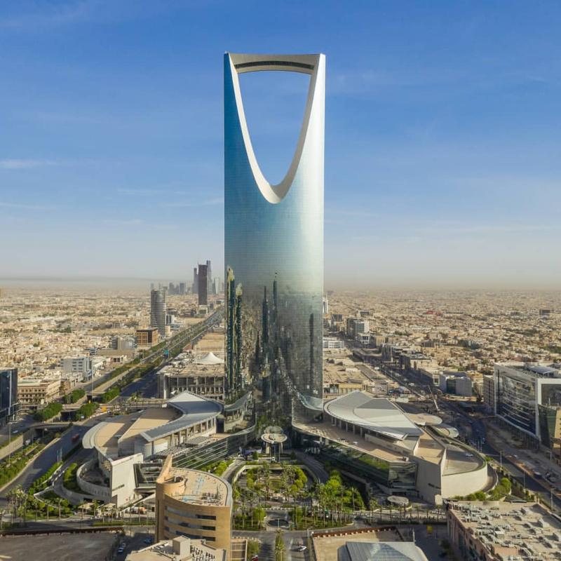 Saudi Iconic Building Famous Buildings In Saudi Arabia Bahrain Glows Green In A Stunning